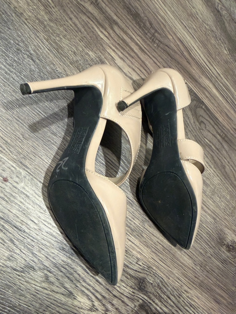 Jones New York Nude Pointed-Toe Cross-Strap Heels - Picture 2 of 7